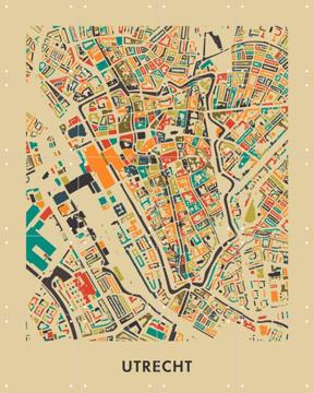 'Utrecht Mosaic Map' par Art in Maps