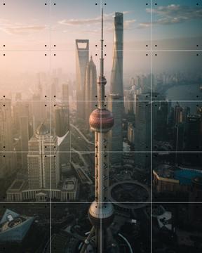 'Aerial Shot Shanghai China' van Tristan Zhou