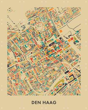 'Den Haag Mosaic Map' par Art in Maps