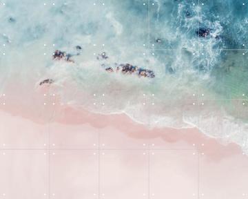 'Aerial Ocean Pink Sand' von Ingrid Beddoes