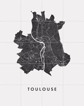 'Toulouse City Map' van Kunst in Kaart