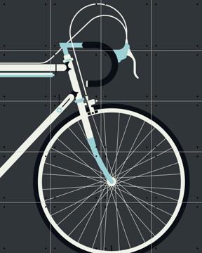 'Racing Bike White Front' par Bo Lundberg